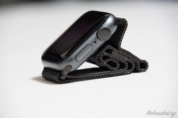 Apple Watch ミラネーゼループバンド ブラック 40mm対応 - 金属ベルト